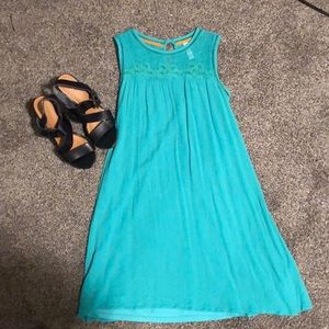 Turquoise blue summer dress